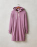 Women's Zipper Hoodie Dress - Argyle Purple